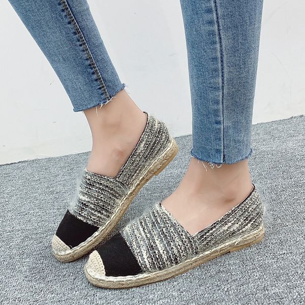 

summer women loafers casual women's cloth flat spring summer new fisherman shoes round toe lazy canvas ladies shoes lazy flats, Black