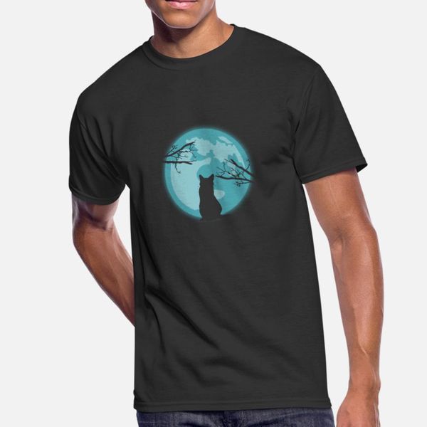

cat moon shadow gift christmas kids cats t shirt men designs short sleeve round neck homme gift humor spring formal shirt