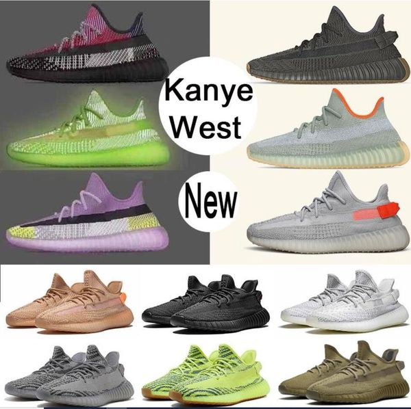 

2020 kanye west men women run shoes asriel israfil cinder desert sage earth could white antlia black clay static zebra sports trainers, White;red