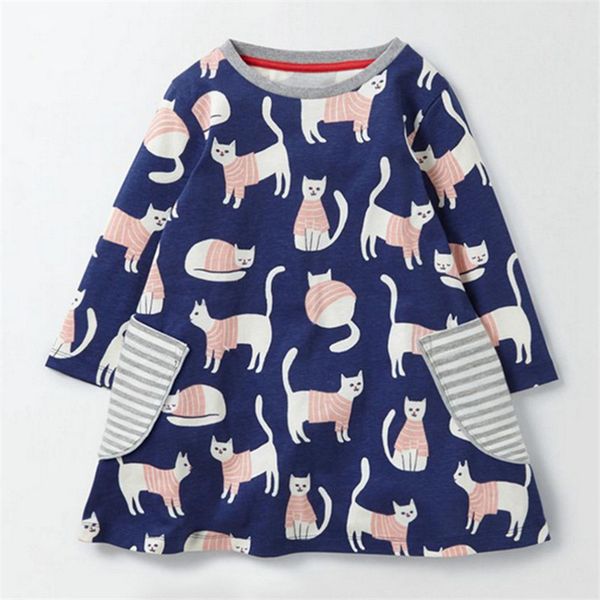 

jumping meters new designed girls dress kids cute cartoon spring autumn dress with printed two birds girls clothing, Red;yellow