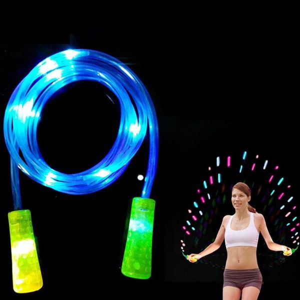 

light up skipping rope multi colour glow kids adults fitness outdoor exercise at home single rope skipping