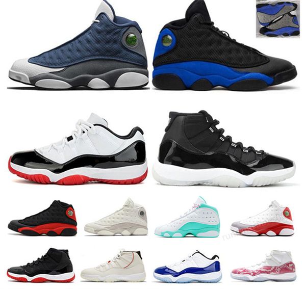 

new 11 13s jumpman basketball shoes lucky green flint reverse playground 11s bred pantone pink chutney women mens trainers sneakers 36-47, White;red