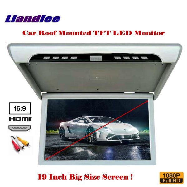 

19 inch car roof mounted monitor / flip down display / overhead ceiling tft led screen 1080p hd mp5 player rgb digital tv