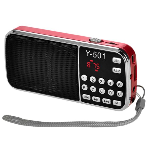

radio y-501 digital portable o lcd fm speaker usb mp3 music player