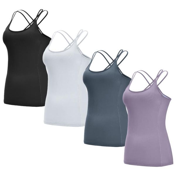 

women's yoga shirt open back quick drying sports bras gym sports running vest tank gym fitness sportswear, White;black
