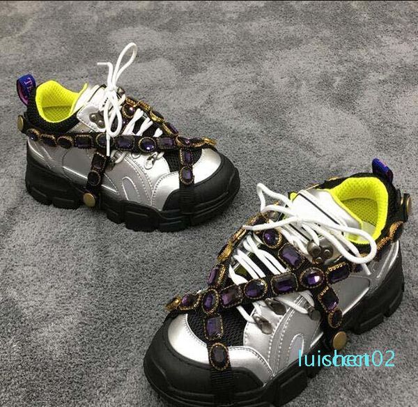 

flashtrek designer sneaker with removable crystals mens lux designer shoes casual fashion luxurious designer womens shoes sneakersai02 ct2, Black