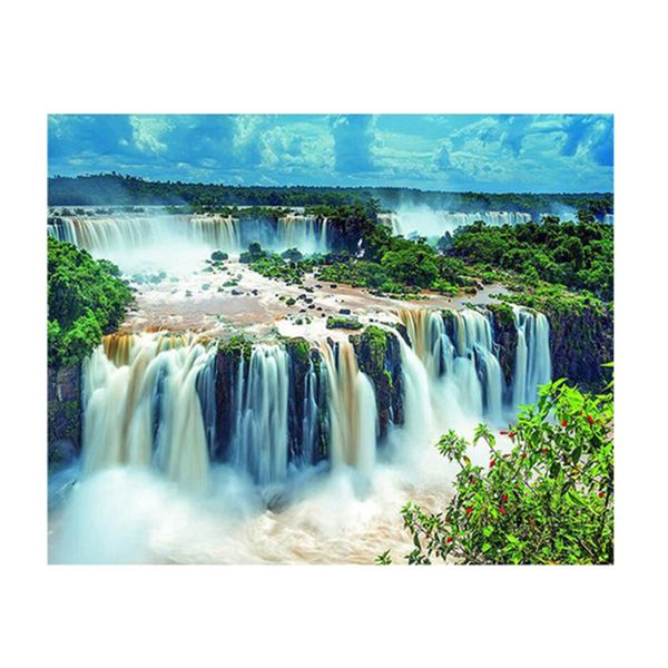 

full square embroidery waterfall diamond painting landscape mosaic needlework