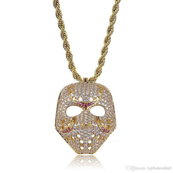 

european and american personalized retro facade pendant hip-hop necklace micro impregnated zircon pendant, Silver