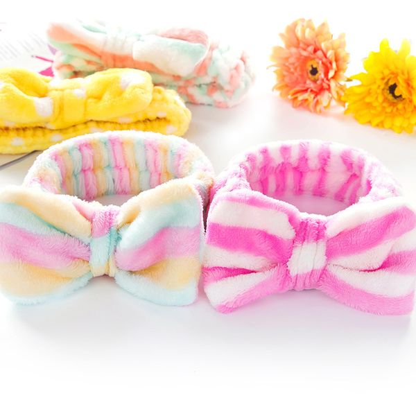

coral fleece soft headband cross kont hairband elastic hair band for women girls wash face turban headwear hair accessories