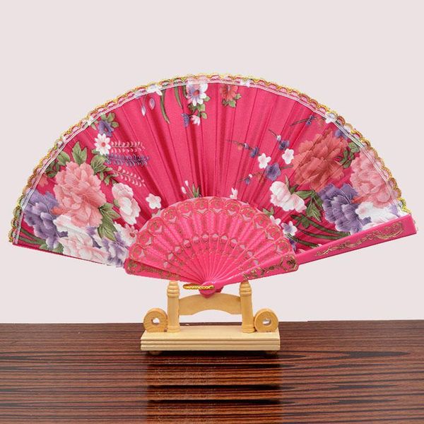 

fan printed prop fans lace ornament pattern hand 9 wedding fans folding held folding gift crafts women for style spainish jrfaq