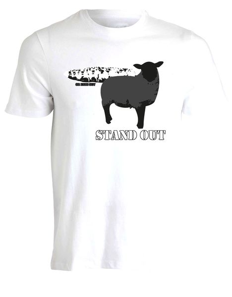 

2019 new short stand out or fade out black sheep individual mens tshirt tee af05 short tee100% cottonsummer tee shirt