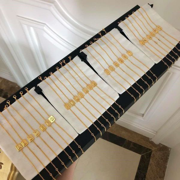 

new simple letter fashion designer bracelet luxury designer jewelry women bracelets, Golden;silver