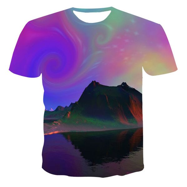 

summer animal printing retro painted printed men 3d print shirts comics anime humor men clothing