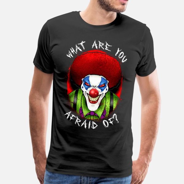 

horror clown face costume halloween killer scary t shirt men designs 100% cotton plus size 3xl cool famous new style summer vintage shirt
