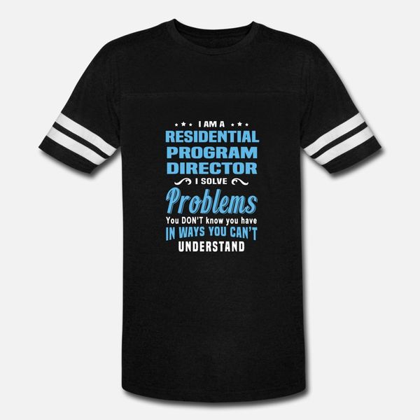 

residential program director t shirt men print short sleeve round collar pattern fit funny casual spring autumn unique shirt