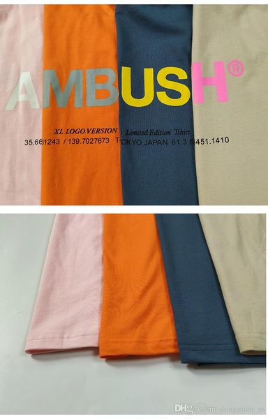 

in stock version t shirts men women short sleeve t shirt 3m 5 colors 2020ss, White;black