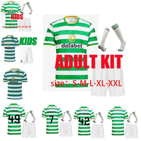 

20 21 селтик футбол джерси макгрегор griffiths 2020 2021 klimala forrest brown rogic кристи edouard главная мужчины + дети маек, Black