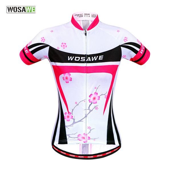 

wosawe quick dry cycling jersey women summer short sleeve mtb road bike ropa racing bicycle cycling clothing, Black;red