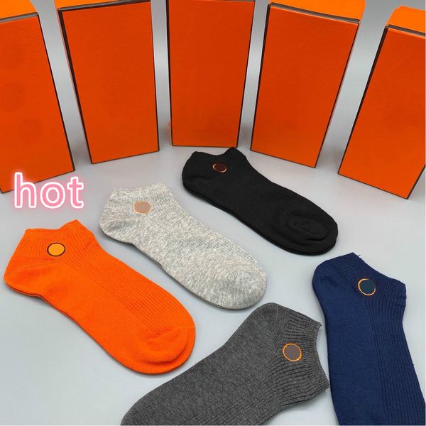 

hxxmes пары мужские носки 20s fw mens вскользь носок мода буквы н вышивка круг 5 пар в штучной упаковке кутюр lll207313, Black