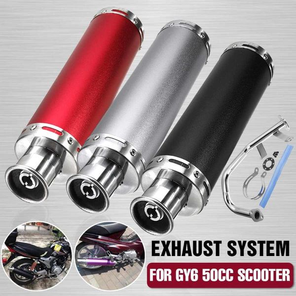 

motorcycle exhaust system pipe muffler for gy6 50cc scooter
