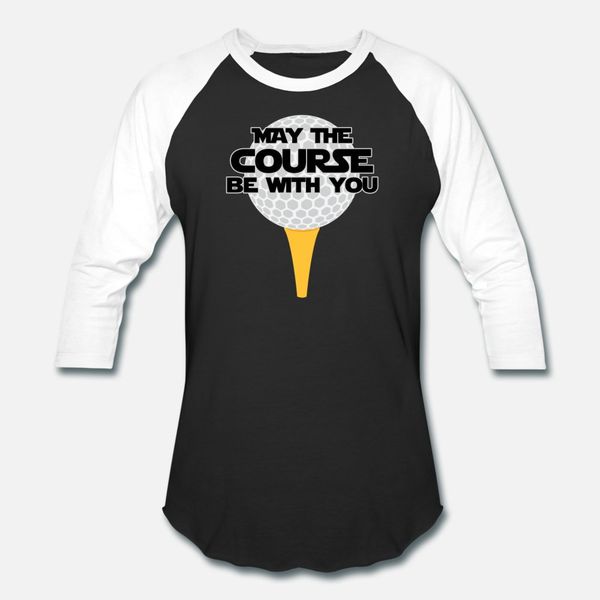 

may the course be with you funny golfing design t shirt men printing 100% cotton crew neck standard gift authentic spring autumn shirt