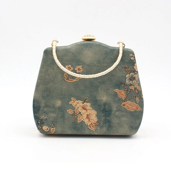 

silk handmade flora clutch evening party purse women fashion 285