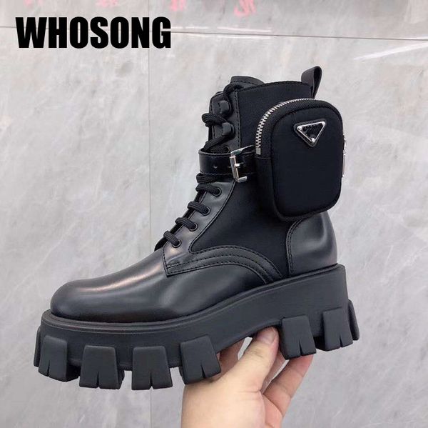 

cowhide autumn women platform shoes ladies mid calf boots woman real leather shoes female black brand boots fashion bottom botas