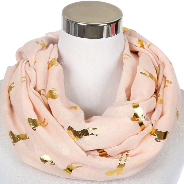 

black for scarf lightweight ladies fashionable snood horse scarves white new foulard gold foxmother dropshipping women foil ring jxvqe, Blue;gray