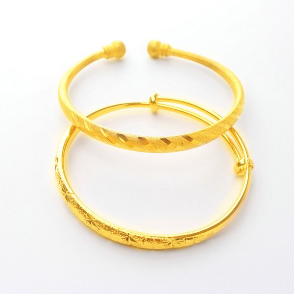 

24k gold bangle for women dubai bride wedding ethiopian bracelet africa bangle arab jewelry gold charm woman bracelet, Black