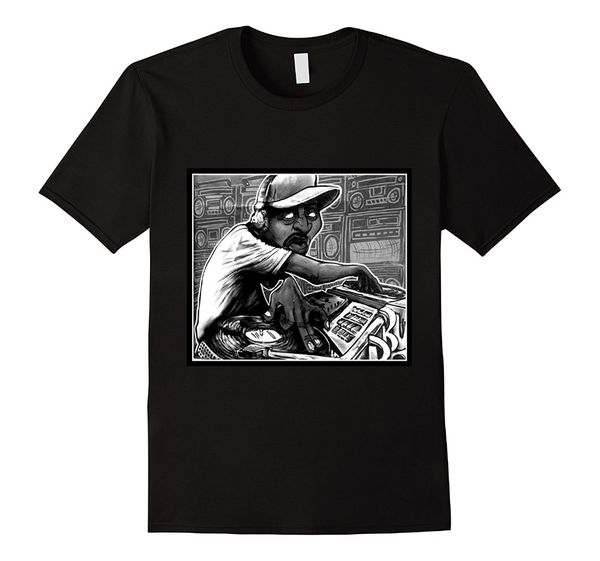 

2019 new summer tee shirt graffiti hip hop turntable dj t-shirt fashion t-shirt
