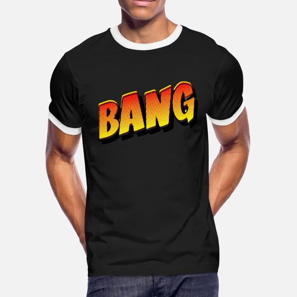 

comic book bang t shirt men designer cotton round collar vintage graphic building summer unique shirt