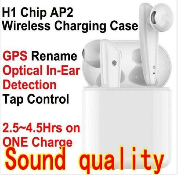 

new tws 5.0 earphone valid serial number h1 chip generation 2 wireless 3.0 charging case bluetooth headphones earbuds rename gps eaphones
