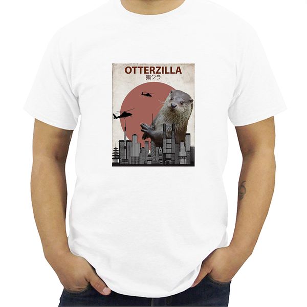 

funny fashion otterzilla funny otter t-shirt | cute gift for otter lovers tee men cool shirt harajuku streetwear
