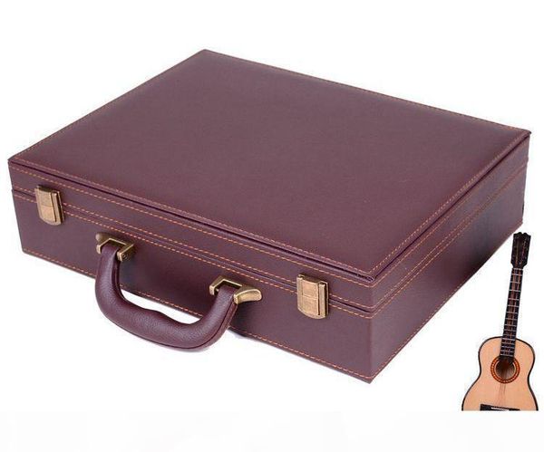 

wholesale leather suitcase the size 34*26*8.5cm box shipping by sea way, Black;white