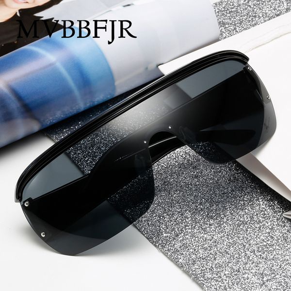 

mvbbfjr fashion men women big frame sunglasses shade mirror goggle eyewear vintage retro sun glasses uv400 outdoor high quality, White;black