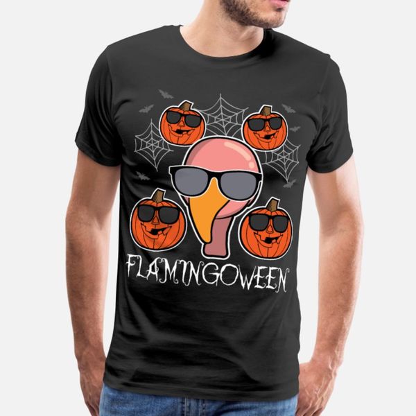 

funny flamingo halloween gift flamingoween t shirt men fitness 100% cotton round collar natural fitness fashion spring family shirt