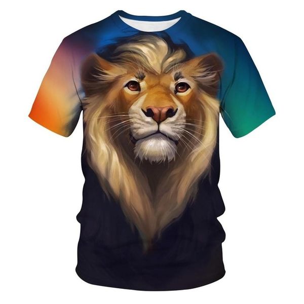

lion cool mens animal 3d print shirts hentai hippie plus size men clothing