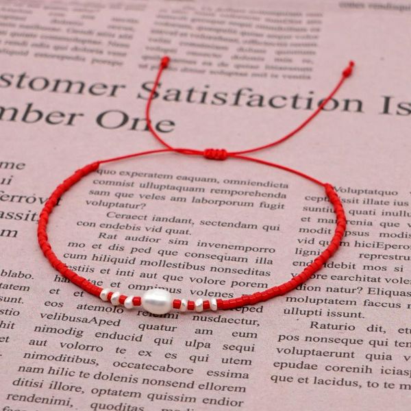

go2boho miyuki bracelets for women natural pearl glass beads tiny bracelet jewelry bijoux femme string adjustable handmade cuff, Red;blue