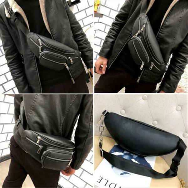 

waist bag fashion men women leather fanny pack waist bag shoulder chest bags travel purse drop shipping