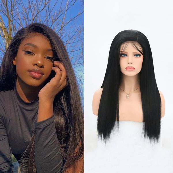 

peruvian straight lace front human hair wigs pre plucked hairline with baby hair remy 13x4 glueless lace front wigs 150% density, Black