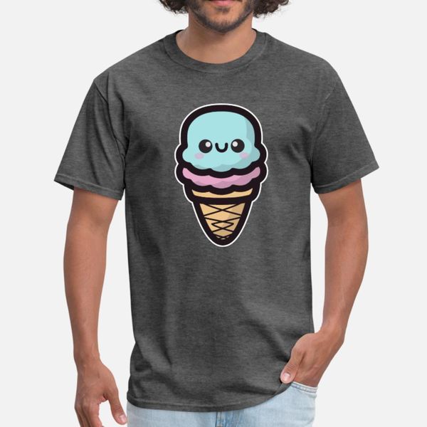 

kawaii ice cream t shirt men printing short sleeve round neck novelty anti-wrinkle humor summer style pattern shirt