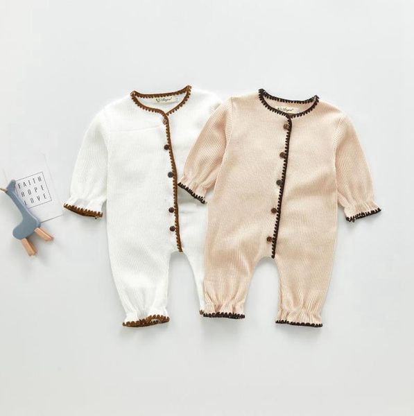 Baby Designer Kleidung gestrickte Neugeborene Mädchen Rolbert Baumwolle Wütende Kinder -Jungen Jungenuits Langarm Kinder Spiele Piliten süße Overalls