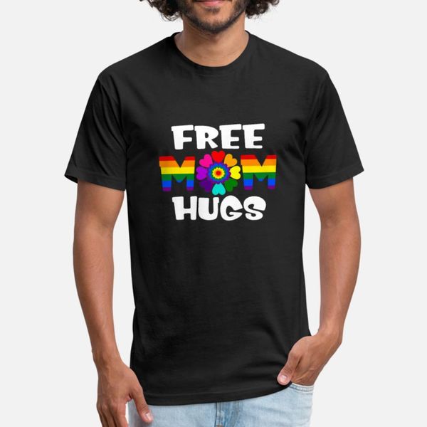 

mom hugs lgb pride lgbt floral mother t shirt men designing tee shirt o-neck kawaii interesting casual summer style outfit shirt