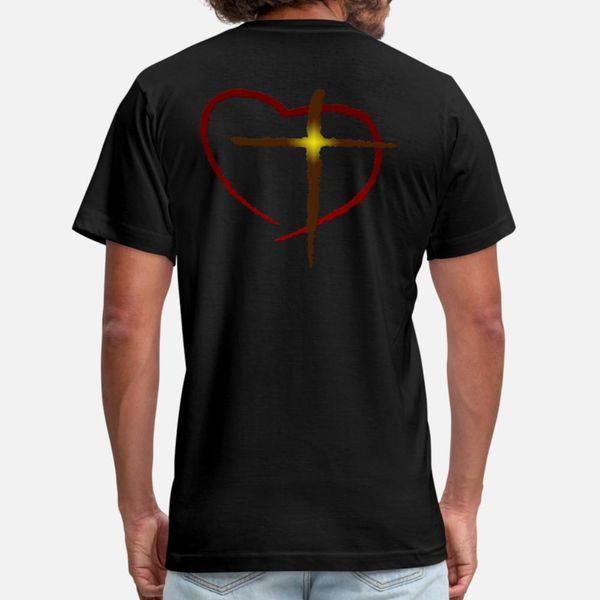 

heart and cross t shirt men printed cotton s-xxxl clothes sunlight fashion summer formal shirt