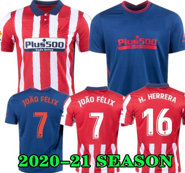 

joao felix 2020 2021 atletico madrid soccer jersey third koke saul diego costa godin 20 21 men football shirt away camiseta morata, Black;yellow