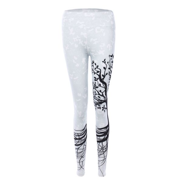

new 2020 women tree pattern sport leggings tights printed yoga pants high elastic waist push up running fitness gym sportwears, White;red