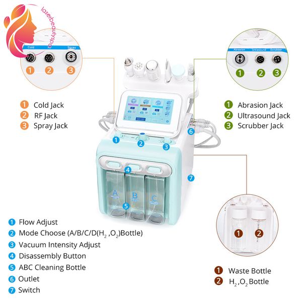 

dermabrasion facial machine skin lifting blackhead removal face care spa 6 in 1