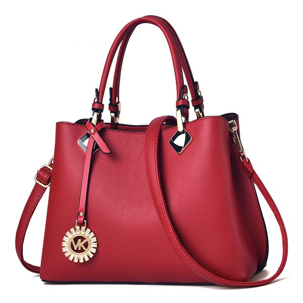 

2020 new fashion women ladies messenger shoulder handbag black red leather pu shopper clutch casual tote zipper handbags