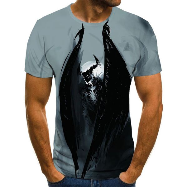 

new horror skull head grim reaper 3dt-shirts summer fun boy clothing 3d print shirts horror anime anime men clothing