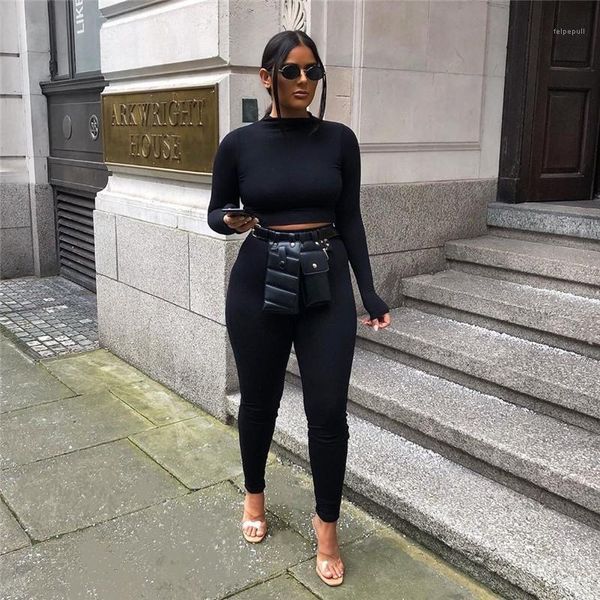 

дамы из двух частей набора повседневный длинными рукавами solid color exposed лучшие короткие брюки женщины дизайнер костюма, Gray